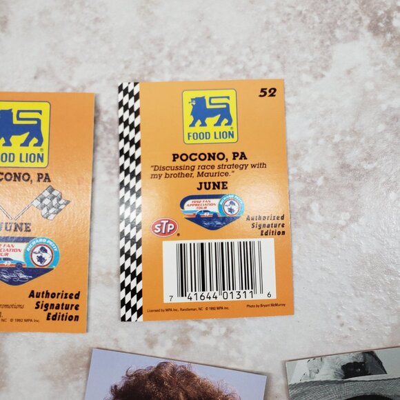 1992 Fan Appreciation Tour Food Lion 4 Nascar Cards Pocono Richard Petty - Picture 4 of 5